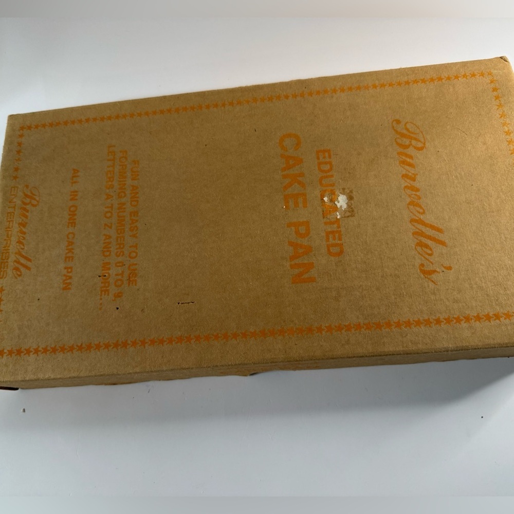 Burvelle's Educated Cake Pan 1970s Letter Number Mold NOS - Picture 2 of 5